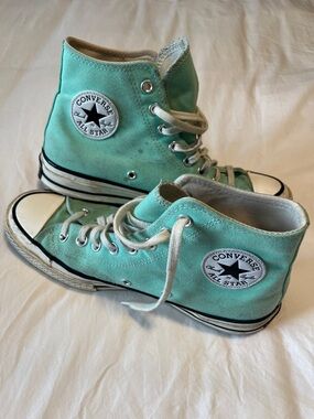 Converse High-Top Sneakers in Mint Green